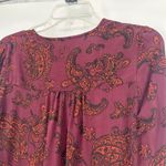 Sun & Shadow Burgundy Drape Front Crop Top Long Crochet Bell Sleeves Size XS Photo 6