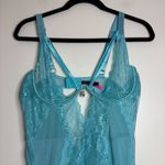 Seven til Midnight Teal Lace Babydoll Teddy Garter Straps Jewel Detail 3X/4X Blue Size undefined Photo 1