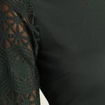 Lulus  Dark Green Lace Long Sleeve Bodycon Dress, Size Medium Photo 4
