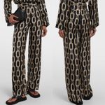 NWOT NILI LOTAN Germaine printed silk straight pants Size 0 Photo 4