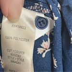 Max Studio  Dress Midi Butterfly Print Flutter Sleeve Tiered Ruffle Blue Pink Photo 13