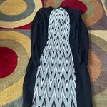 H&M Divided Chevron Pattern Black & White Long Sleeve Tight Fitting Dress Size 6 Photo 2