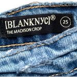 BLANK NYC The Madison Crop Jeans Medium Wash Distressed Step Hem Stretch Denim Photo 7