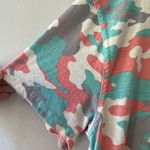 Bleecker n Mercer Sz L Cover Up Midi Dress Camo Pullover Hoodie Kangaroo Pocket Pink Size L Photo 4