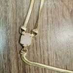 Kendra Scott  Starla Necklace Gold Tone Pink White Iridescent Druzy Gem Y… Photo 10