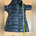 Vince Camuto Women's Lg.  black Belted Puffer Coat with removable fur collar Photo 13