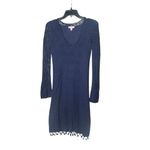 Lilly Pulitzer Size XS Athena Crochet True Navy Cotton Knit Sweater Dress #P2-7 Photo 2