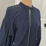 ZARA Basic Navy Shirtail Windbreaker Jacket Photo 6