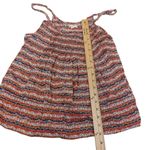 Aerie Size Medium M Boho Indie Summer Blouse Linen Cotton Red Adjustable Straps Photo 3