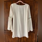 Stone Cold Fox  | Ivory Bell Sleeve Crochet Mini Dress Medium Photo 6