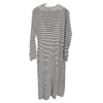 A New Day  Long Sleeve Maxi Sweater Dress Black White Stripe Size Medium Photo 4