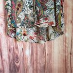 Spense Beige Paisley Floral Print Print Sleeveless Tunic Blouse Multiple Photo 3