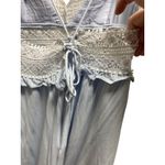 Selfie Leslie  Desert Rose Crochet Lace-Up Back Maxi Dress Ice Blue Size XL Boho Photo 10