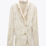 ZARA NWT CREASED-EFFECT SATIN JACKET Medium Lightweight Photo 3