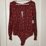 Free People NWT!  Kaya Printed Floral Bodysuit Photo 8