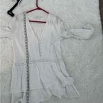 N/Nicholas Cotton White Eyelet Long Sleeve Mini Tiered Dress Size 6 Photo 13
