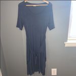 Athleta  blue in a twist tie knot midi dress Photo 3