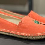 143 Girl Canvas Espadrilles Palm Tree Beach Summer Flats Size 8.5 Orange Photo 8