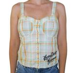 Harley Davidson Y2K Bustier Pearl Snap Plaid Tank Top Photo 0