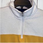 Hollister  Half-Zip Sweatshirt Yellow White Blue Size M Photo 1