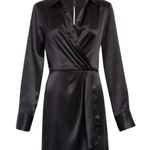 Reformation  Alaine Silk Dress in Black Size 10 NEW Photo 0