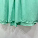 YA Los Angeles Mint Green Lightweight Cotton Blend Blouse with Lace & Mesh by Photo 12