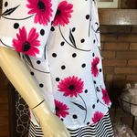 Tan Jay VINTAGE 1990'S PINK, BLACK & WHITE FLORAL PRINT BUTTON DOWN (8) Photo 9