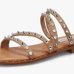 Steve Madden Studded Tan Leather Skyler Sandals 8.5 Photo 0