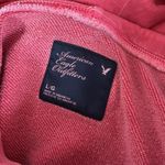 American Eagle Y2K AEO Pink Hoodie Peace Love Graphic Sweatshirt Photo 3