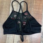 Xhilaration Target Small Embroidered Floral Halter Boho Mesh Swimsuit Bikini Top Photo 1