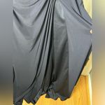 Mac Duggal Womens 26517 Navy Ruched Foldover Off The Shoulder Thigh Slit Gown 6 Photo 5