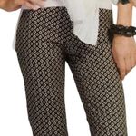 CAbi Black & White Geometric Diamond Pencil Capri Pants Photo 0