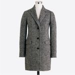 J.Crew Tweed Topcoat Coat Womens Size 2 Grey Black H1493 Photo 1