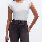 Madewell NWT Women's Side Cinch Muscle Tee White Size L Basic Casual Layering Photo 0