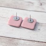 Vintage Earrings for Pierced Ears Retro Pink, White, Blue Photo 4