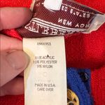 Vintage Castleberry Knit 2pc Skirt Suit Set Red Blue Trim Brass Buttons Size 8 Photo 7