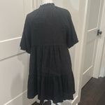 THML Black Textured Easy Fit Dress Sz M Photo 4
