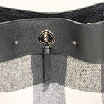 Kate Spade  New York Black White Buffalo Check Plaid MARTI LARGE BUCKET Bag Photo 1