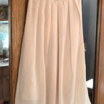 Jealous Tomato Womens Hi Lo Crochet Top Chiffon Overlay Dress in Apricot sz sm Photo 0