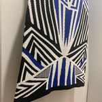 Wow Couture World of Women Black White Blue Geometric Print Bodycon Mini Dress Photo 8