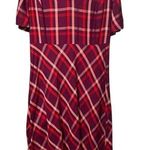 J Jill Burgundy Red Plaid V Photo 0
