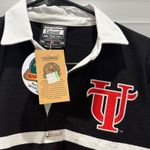 University of Tampa Striped Rugby Shirt Black Red White youth XL Fits Womens XS Photo 3