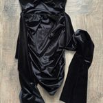 Pretty Little Thing PLT Black Velvet Knotted Bodycon Mini Dress Photo 5