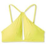 Shade & Shore Women's Longline Keyhole Halter Bikini Top -  Lime Green Photo 3