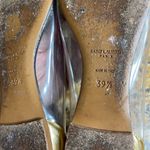 Saint Laurent  Gold Leather And PVC Ballet Flats Photo 7