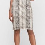 EXPRESS  New Snakeskin Print Leather Pencil Skirt Size Medium Photo 0