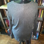 Sundry Evereve gray long sleeve Sunday Funday relaxed loungewear 3/L top Photo 1