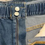 Lizard Thicket  large denim paper bag skirt new stretchy waist zip button closure Photo 5