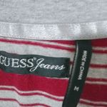 Guess  Jeans M Red Gray Stripe Top Photo 2