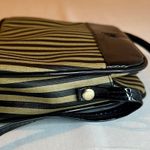 Designer Originals Vintage Fendi-Inspired Black/Tan Striped Neoprene Pequin Crossbody Purse Photo 3